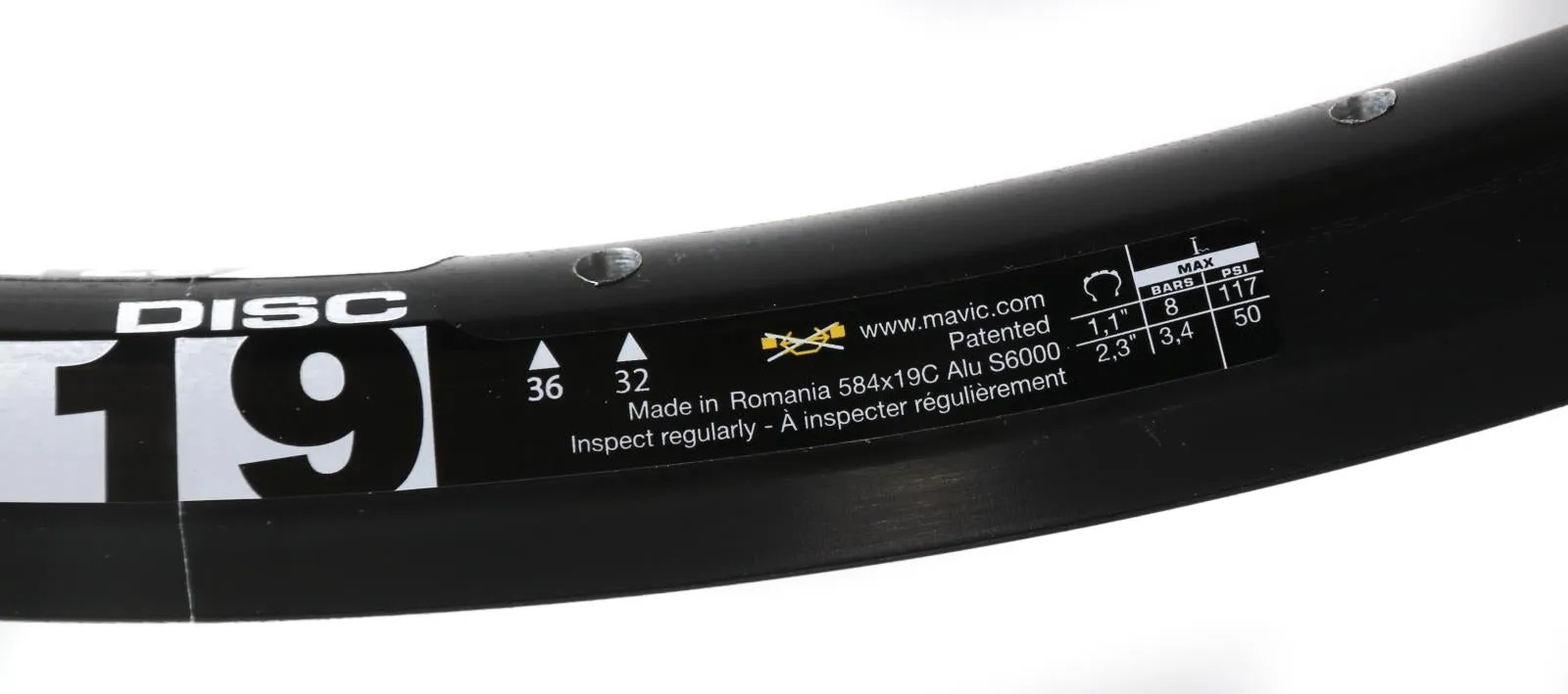 1 QTY Mavic 32 Hole 32H XM119 27.5" / 650b MTB Bike Aluminum Rim Black Disc NEW