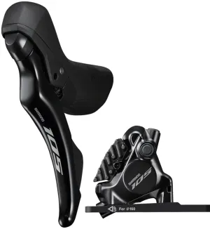 105 105 ST-R7120-L Shift/Brake Lever BR-R7170 Hydraulic Disc Brake Caliper - Left/Front 2x Flat Mount BLK