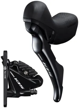 105 ST-R7020 Left Standard Reach Double Hydraulic Brake/Shift Lever BR-R7070 Front Flat Mount Caliper Fork Adaptor
