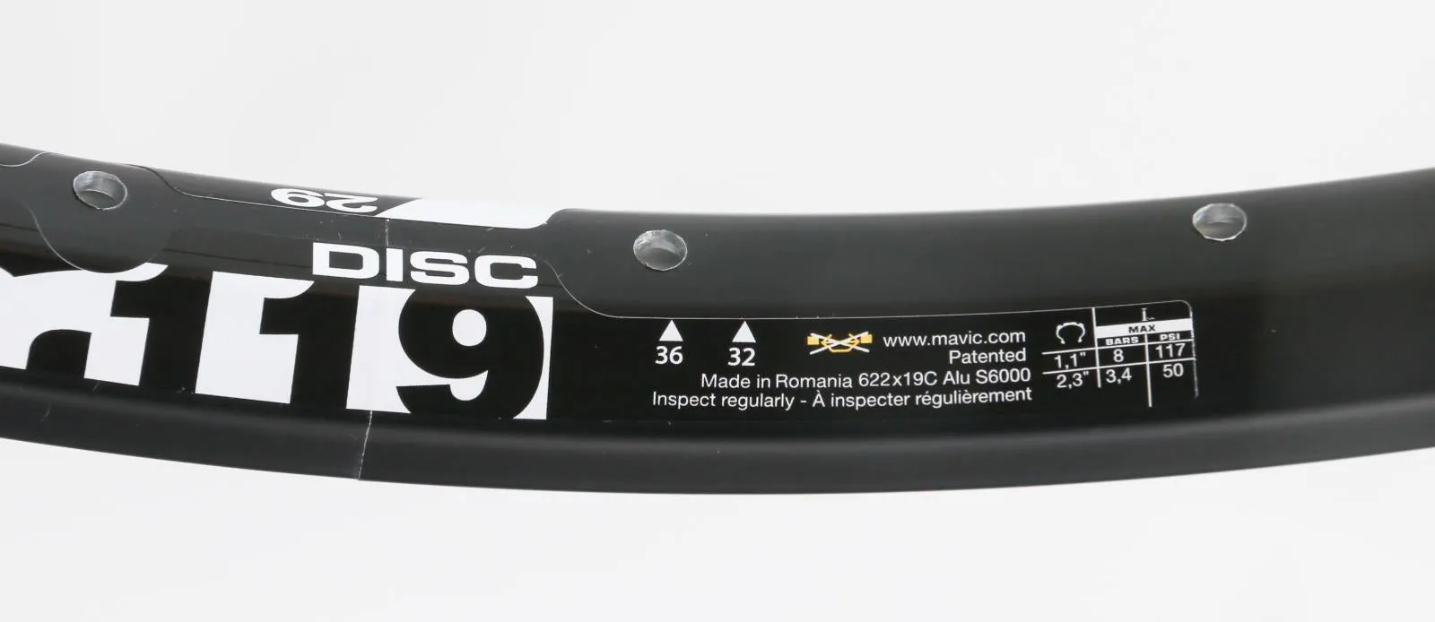 2 QTY 29er / 700c Mavic XM119 Disc 32 Hole MTB Bike Wheel Rims Black NEW
