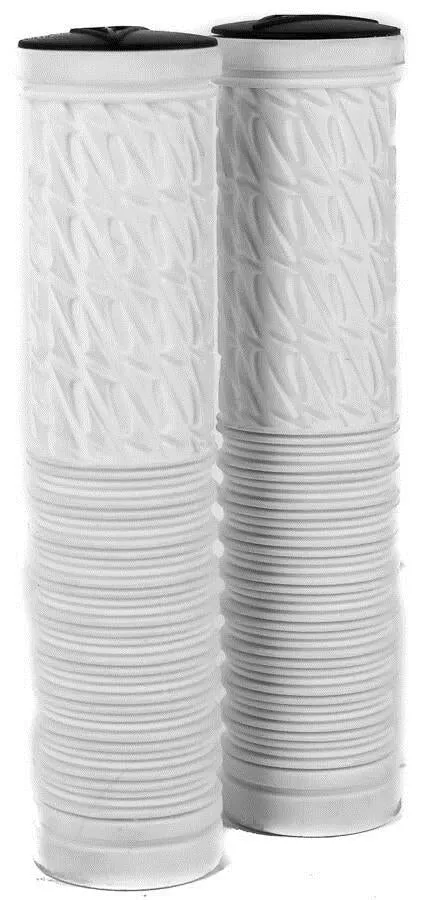 Avenir Half-n-Half MTB Bike Handlebar Grips 135mm 22.2mm White NEW
