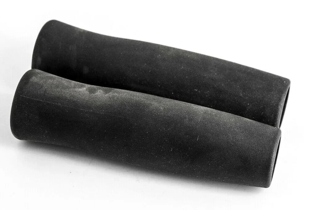 Black Flat Bar MTB BMX Hybrid Bike Grips 130mm NEW