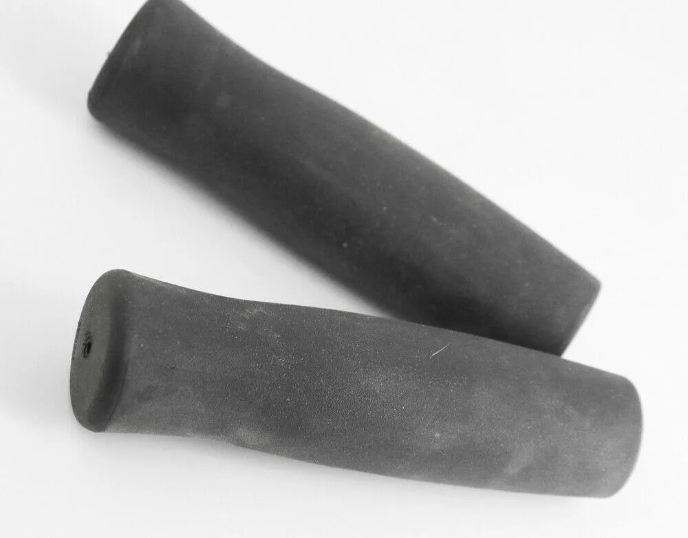 Black Flat Bar MTB BMX Hybrid Bike Grips 130mm NEW