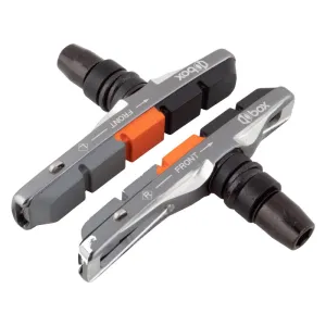 Box One Brake Pads 1 Pair 70mm Triple Black/Orange/Grey Gun Metal Offset