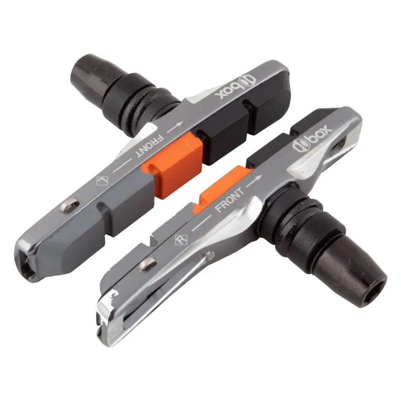 Box One Brake Pads 1 Pair 70mm Triple Black/Orange/Grey Gun Metal Offset