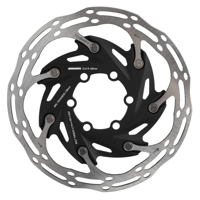 CenterLine XR Disc Brake Rotor - 140mm 6-Bolt Silver/Black