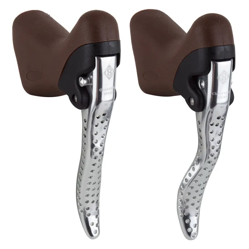 Classique Sport Road Levers Brown/Silver Pair
