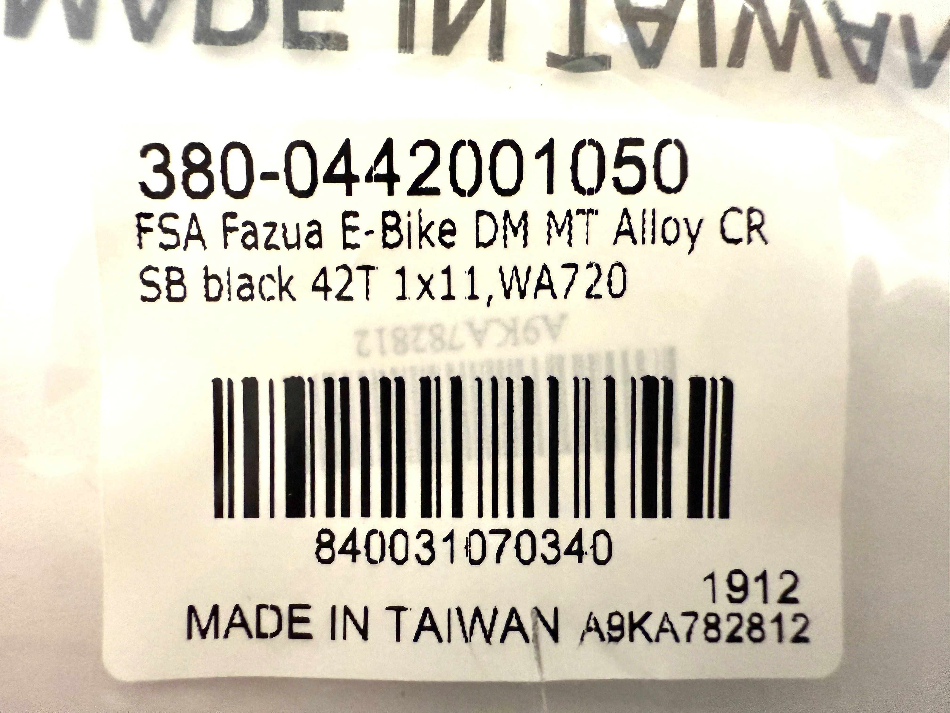 FSA FAZUA E-Bike Electric DM Direct Mount 42T 1x11 WA720 Mega Tooth Chainring
