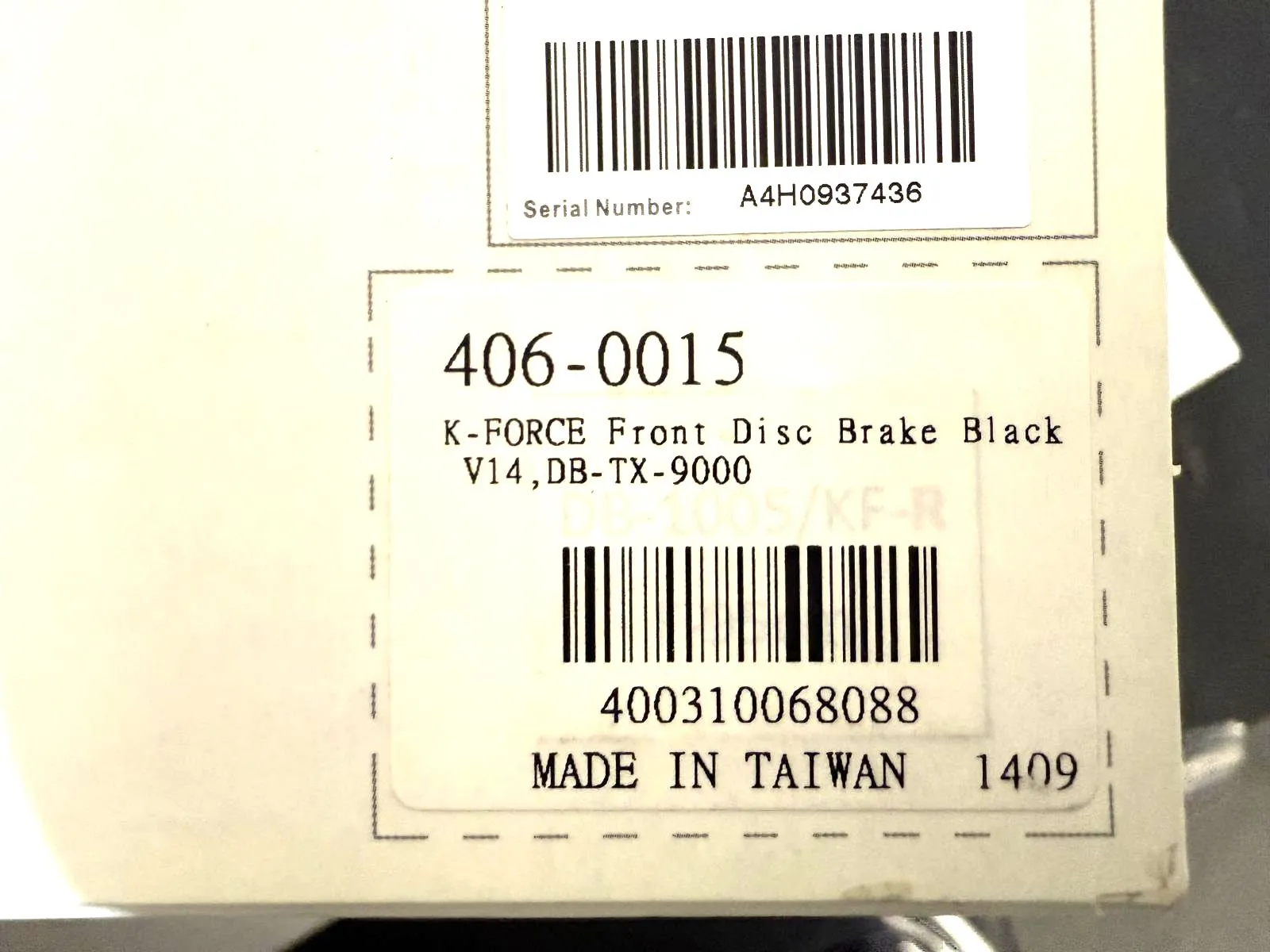 FSA K-Force Hydraulic Disc Brake Front 930mm MTB DB-TX-9000 New NOS