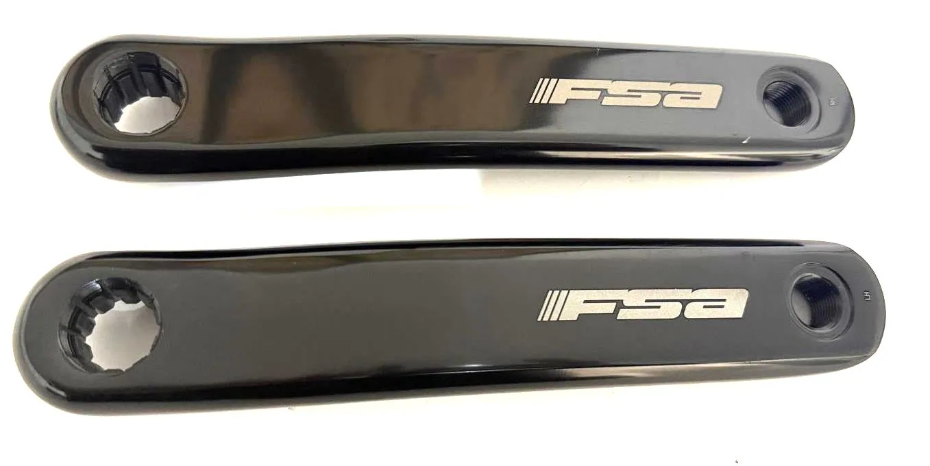 FSA Metropolis E Bike ISIS Alloy Crankarm Armset Polished Black 172.5mm CK-632 B