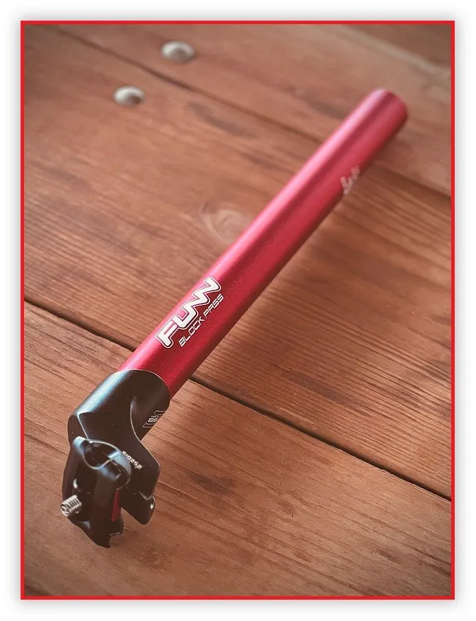 FUNN BlockPass Adjustable SetBack  MTB Road Bike Seatpost 31.6mm X 400mm Red NEW
