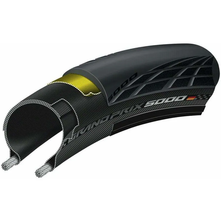 Grand Prix 5000 Tire - 700 x 23c, Clincher, Black, 330tpi