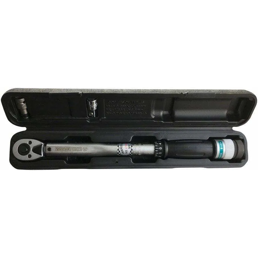 Grande Torque Bike Wrench 3/8" Ratcheting Reversible Click-Type Micrometer Scale, 10-80 Nm Range