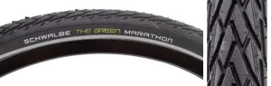 Green Marathon Tire - 26 x 1.50 Clincher Wire BLK/Reflective Performance Line GreenGuard TwinSkin Addix