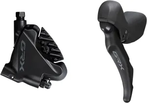 GRX ST-RX600 Shift/Brake Lever BR-RX400 Hydraulic Disc Brake Caliper - Left/Front 2x Flat Mount Caliper BLK