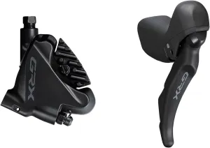 GRX ST-RX600 Shift/Brake Lever BR-RX400 Hydraulic Disc Brake Caliper - Right/Rear 11-Speed Flat Mount Caliper BLK