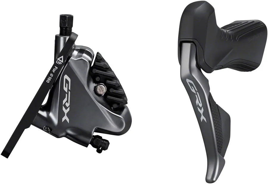 GRX ST-RX815 2 x 11-Speed Di2 Left Drop-Bar Shifter/Hydraulic Brake Lever BR-RX810 Flat Mount Caliper Pre-Bled 1000mm Hose