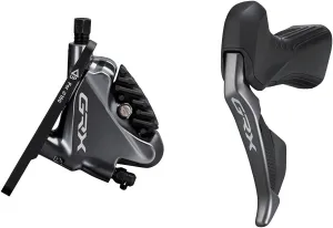 GRX ST-RX815 2 x 11-Speed Di2 Left Drop-Bar Shifter/Hydraulic Brake Lever BR-RX810 Flat Mount Caliper Pre-Bled 1000mm Hose