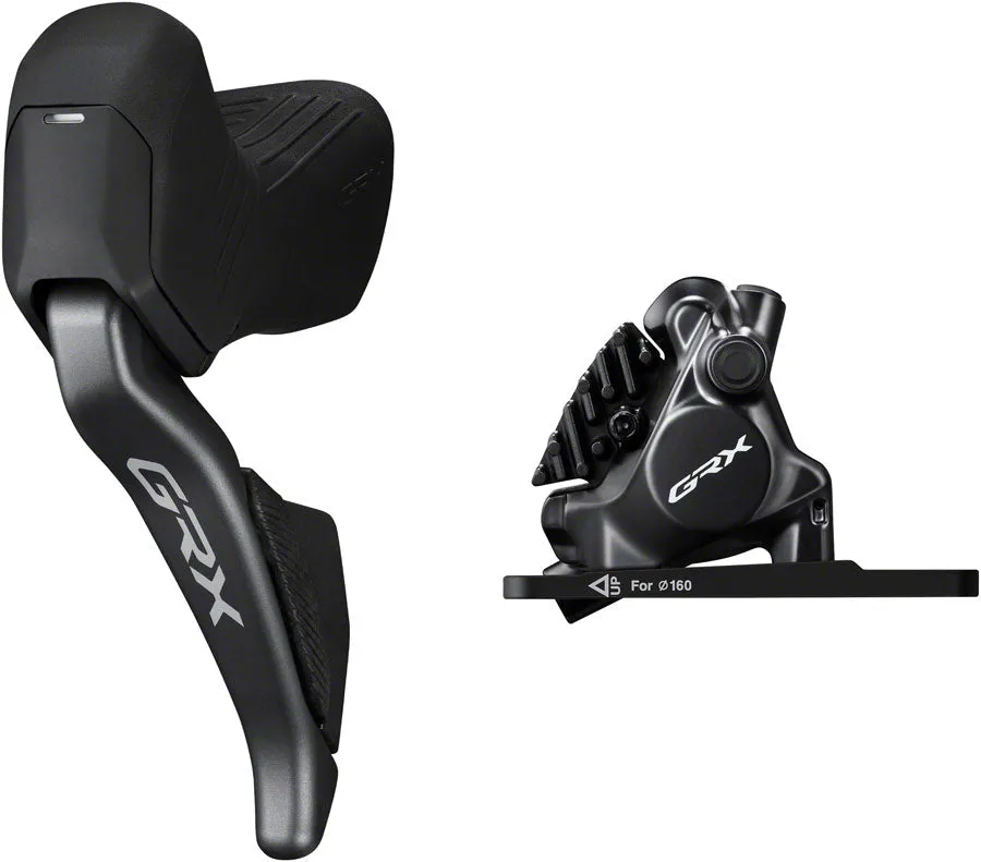 GRX ST-RX825 Di2 Shift/Brake Lever BR-RX820 Hydraulic Disc Brake Caliper - Left/Front 2x Flat Mount Caliper BLK