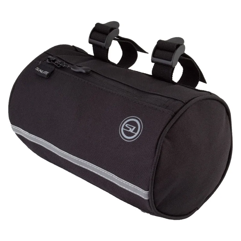 Handlebar Roll Bag Velcro Straps 8.6x4.7x4.7` 150 c.i. Black