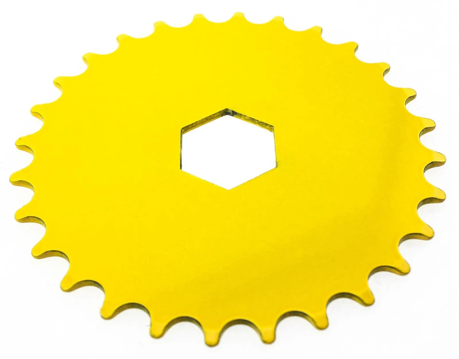 Hex Mount Bike Chainring 28T 1/8" 176g Yellow Steel Kid's Youth BMX New