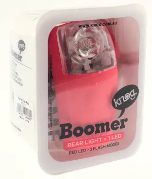 KNOG BOOMER Red Bike Rear 1 RED LED Light 7 Lumens 3 Mode 600m Visibility NEW