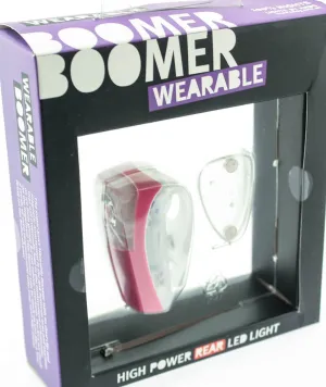 KNOG BOOMER Wearable Bike Rear Pink W/ RED LED Light 7 Lumens 4 Mode 600m NEW