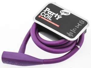 Knog Party Coil 1300mm Coiled Cable Bike Lock Braided Steel Grape Purple NEW