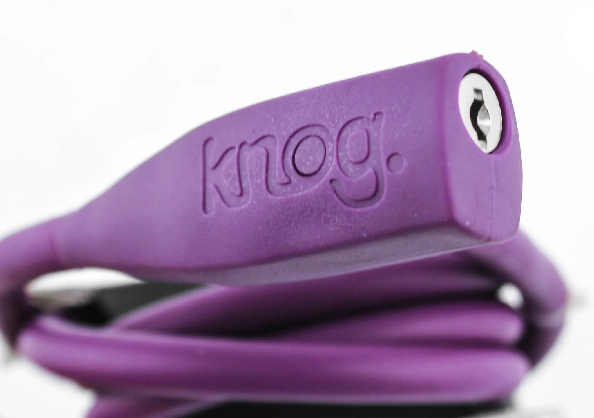Knog Party Coil 1300mm Coiled Cable Bike Lock Braided Steel Grape Purple NEW