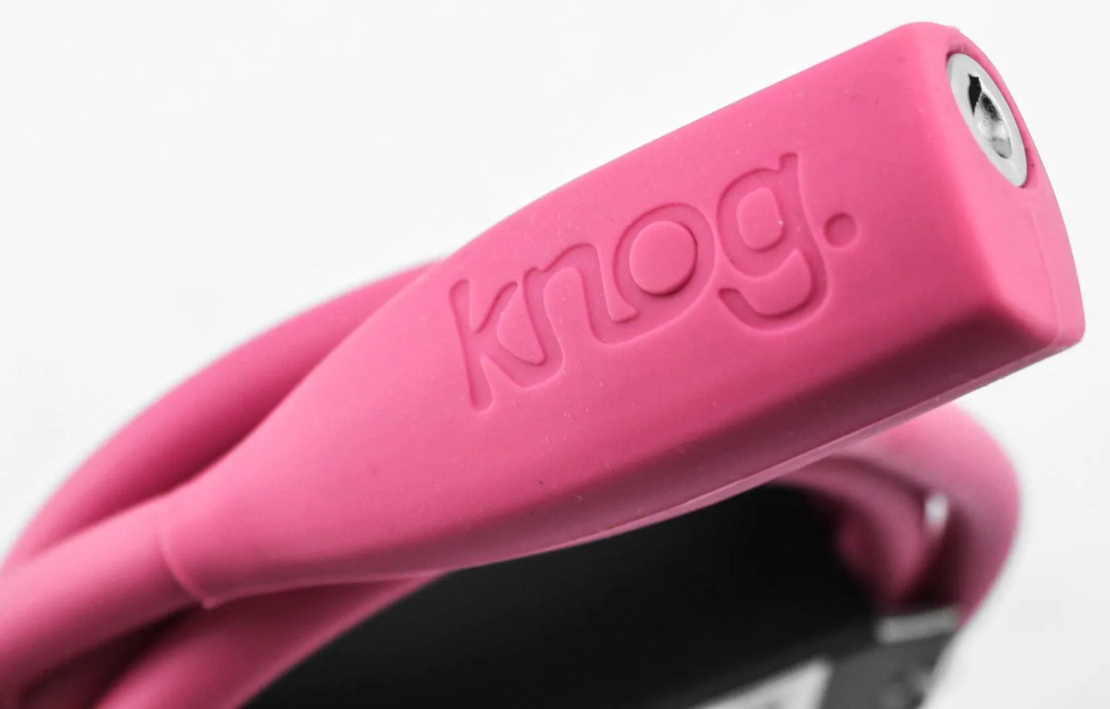 Knog Party Coil 1300mm Coiled Cable Bike Lock Braided Steel Rose Pink NEW