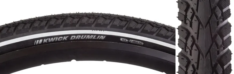Kwick Drumlin Tire - 700 x 42 Clincher Wire Black/Reflective 60tpi