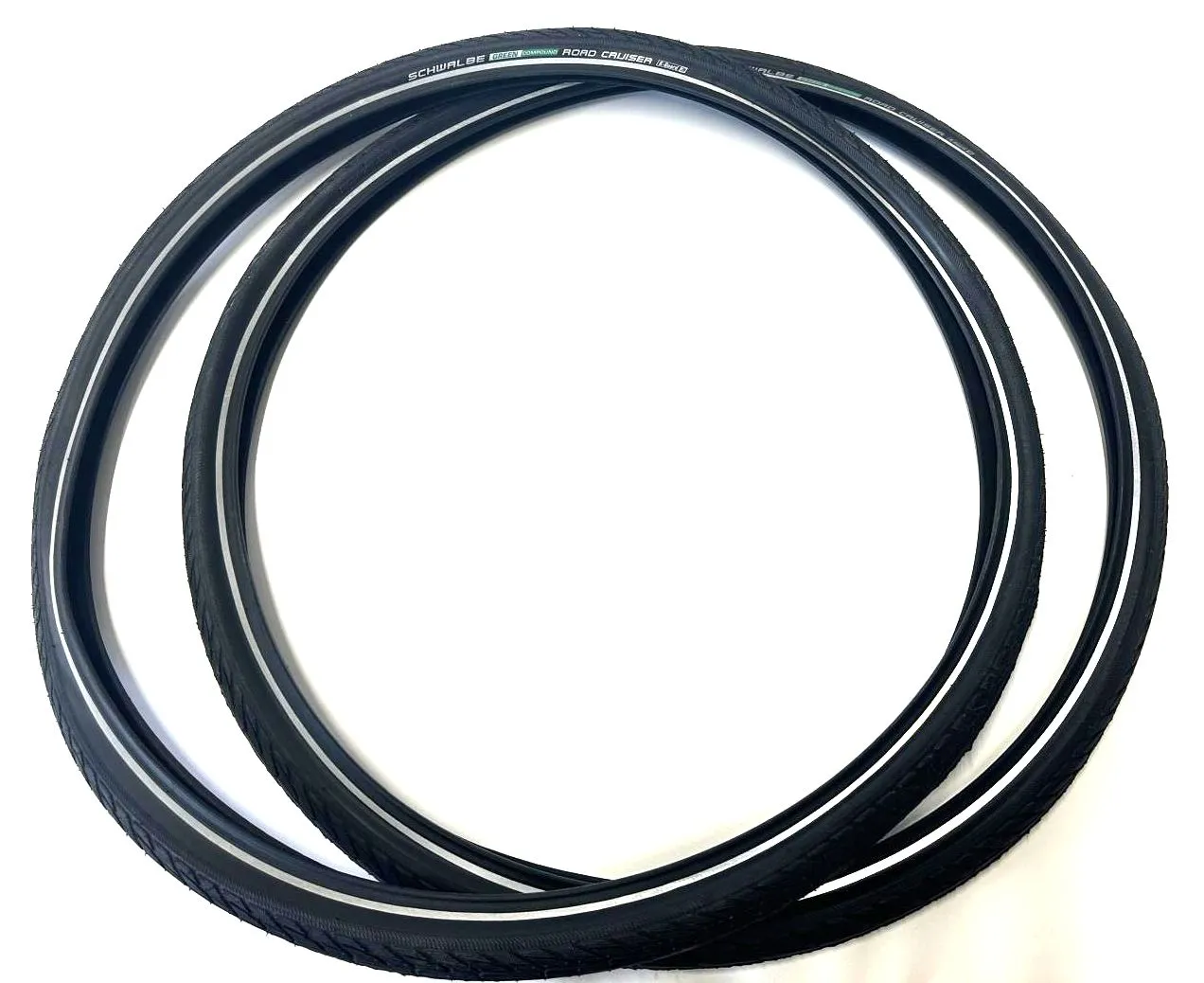 Lot of 2 SCHWALBE Road Cruiser Active Twin K-Guard 3 700 x 40c Green Compound