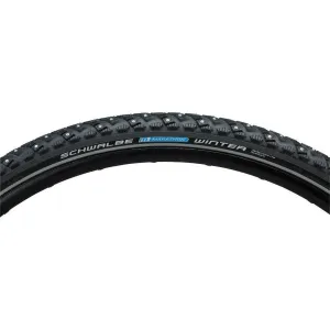 Marathon Winter Plus Bike Tire: 700 x 40c, Performance Line, Winter Compound, SmartGuard, TwinSkin, 240 Steel Studs, Black/Re
