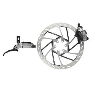 Maven Ultimate Stealth Disc Brake Lever - Rear Post Mount 4-Piston Aluminum Lever Titanium Hardware BLK/Silver A1