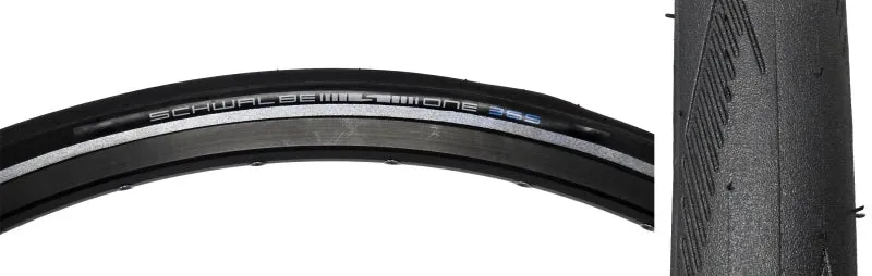 One 365 Tire - 700 x 28 Clincher Wire BLK/Reflective Performance Line GreenGuard Addix 4Season E-25