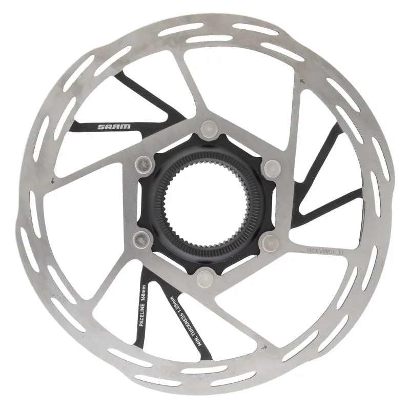 Paceline Disc Brake Rotor 160mm CenterLock Silver/Black