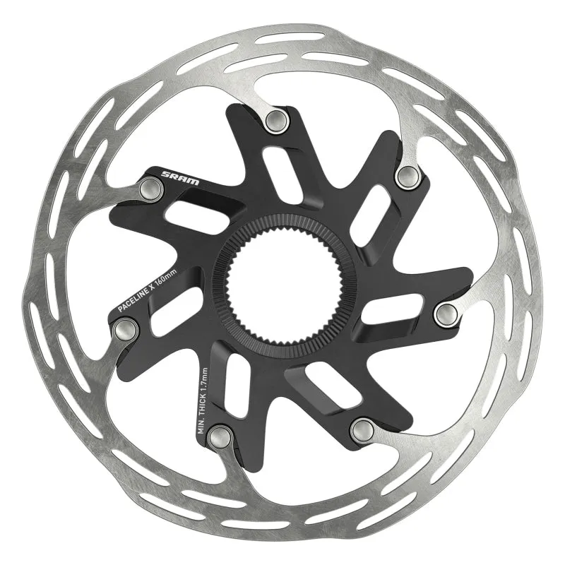 Paceline X Disc Brake Rotor - 140mm Center Lock Silver/Black
