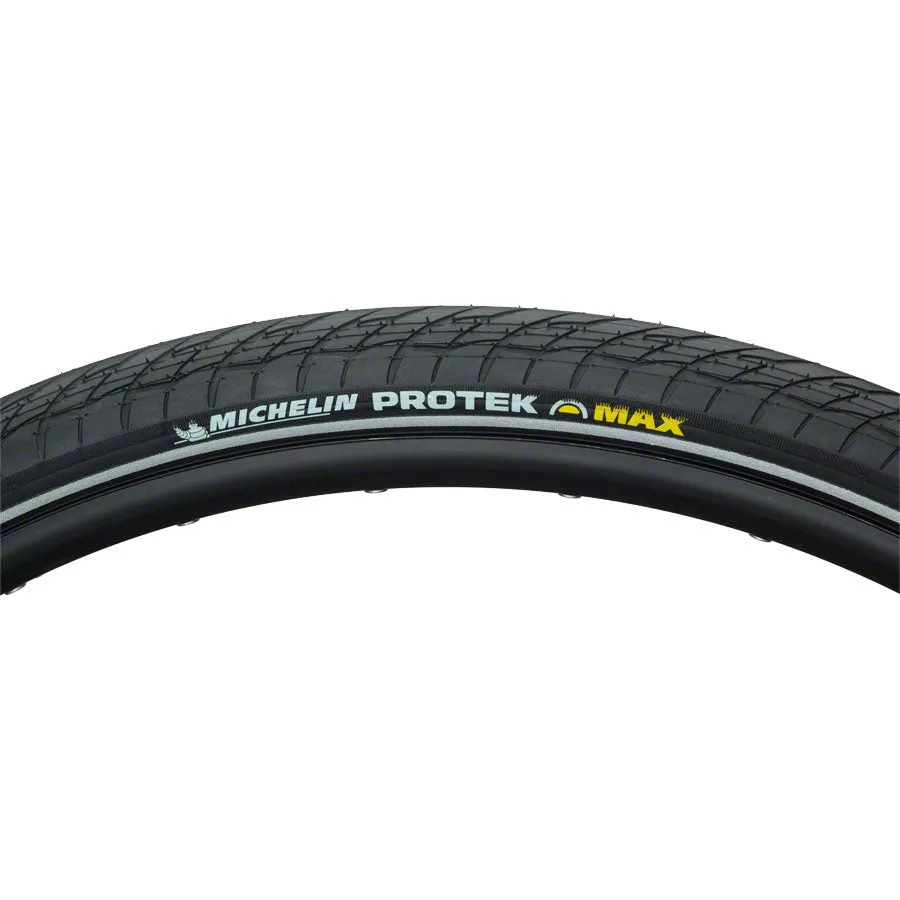 Protek Max Touring-Hybrid Bike Tire, Ebike Tire - 700 x 38, Clincher, Wire, Black