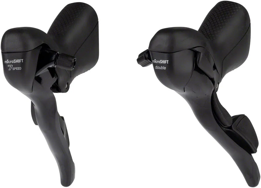 R7 Drop Bar Shift Lever Set - 2 x 7-Speed Shimano Compatible BLK