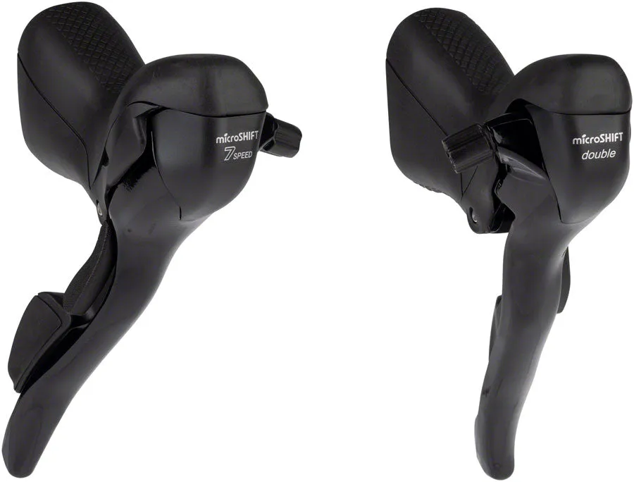 R7 Drop Bar Shift Lever Set - 2 x 7-Speed Shimano Compatible BLK