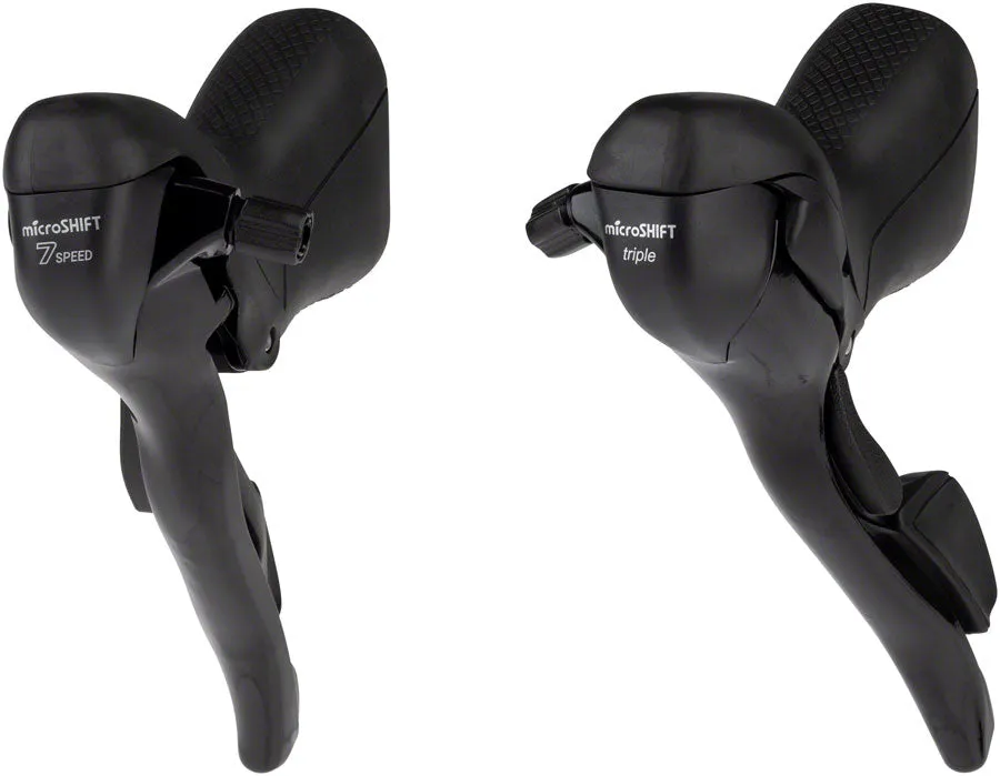 R7 Drop Bar Shift Lever Set - 3 x 7-Speed Standard Reach Shimano Compatible BLK