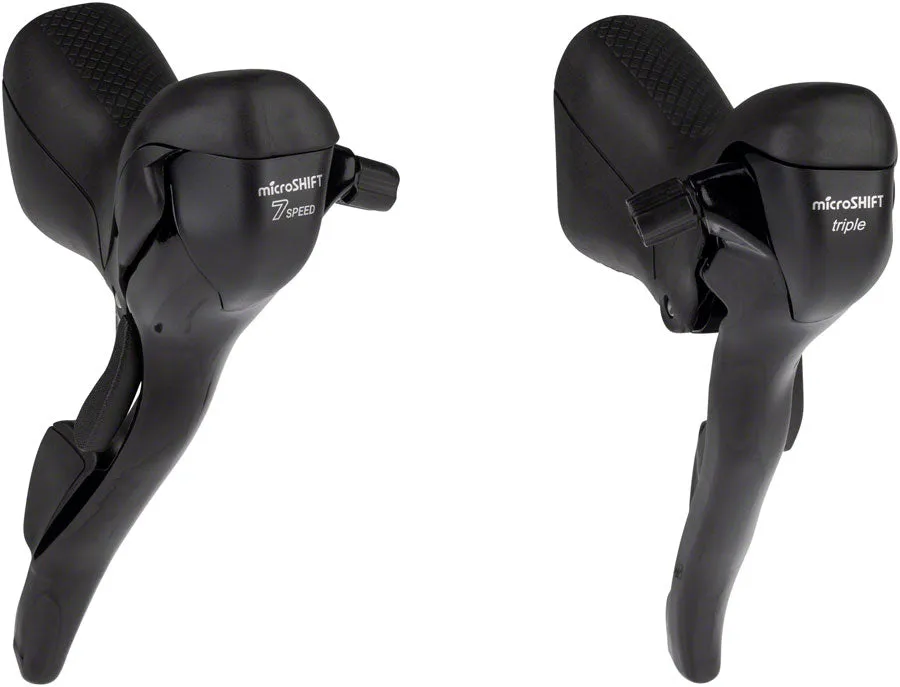 R7 Drop Bar Shift Lever Set - 3 x 7-Speed Standard Reach Shimano Compatible BLK