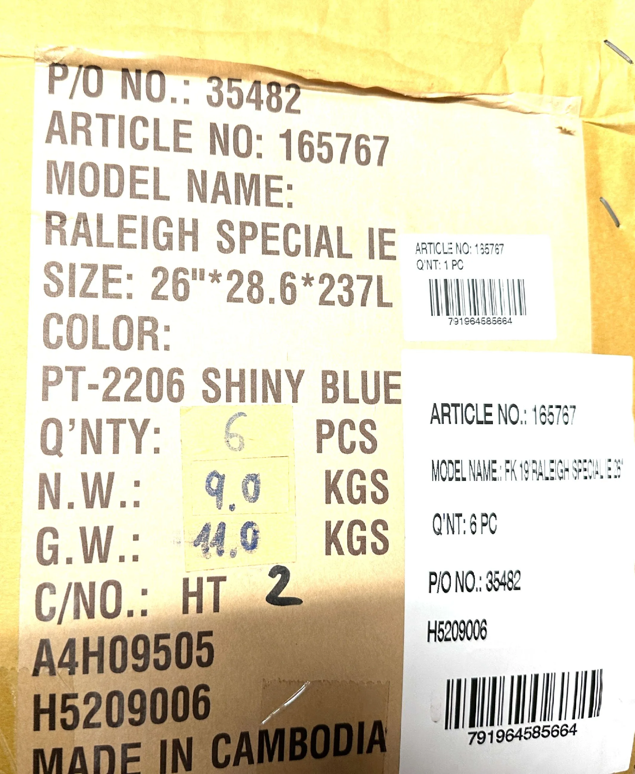 Raleigh 1 1/8" 26" Threaded Steel Bike Fork 100mm QR Disc Axle-Crown 410mm NEW
