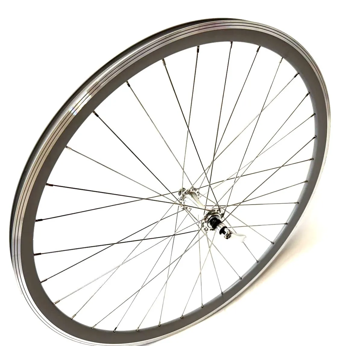 Single Speed Grey QR Alloy Front Wheel 700c 32 Spoke Quick Release
