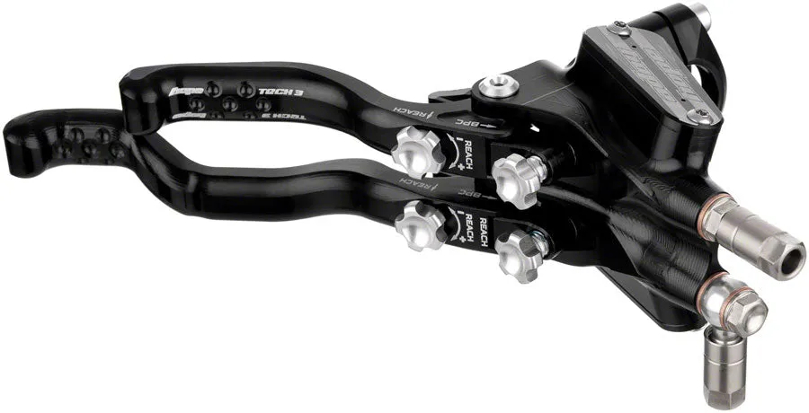 Tech 3 V4 Duo Disc Brake Lever - Right Hand Front Rear Hydraulic Post Mount BLK