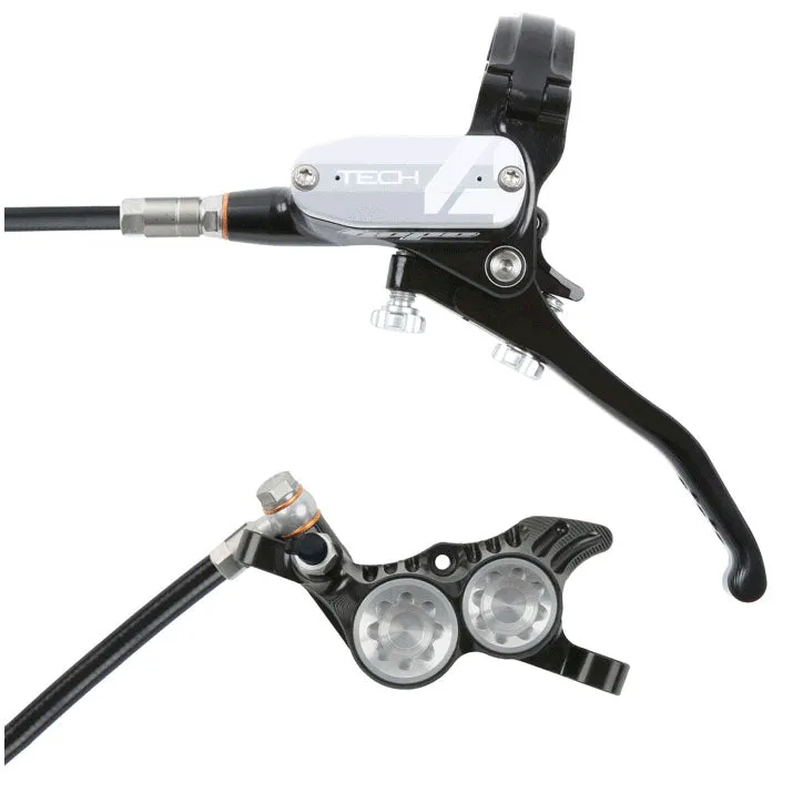 Tech 4 V4 Disc Brake and Lever Set - Rear Hydraulic Post Mount Silver