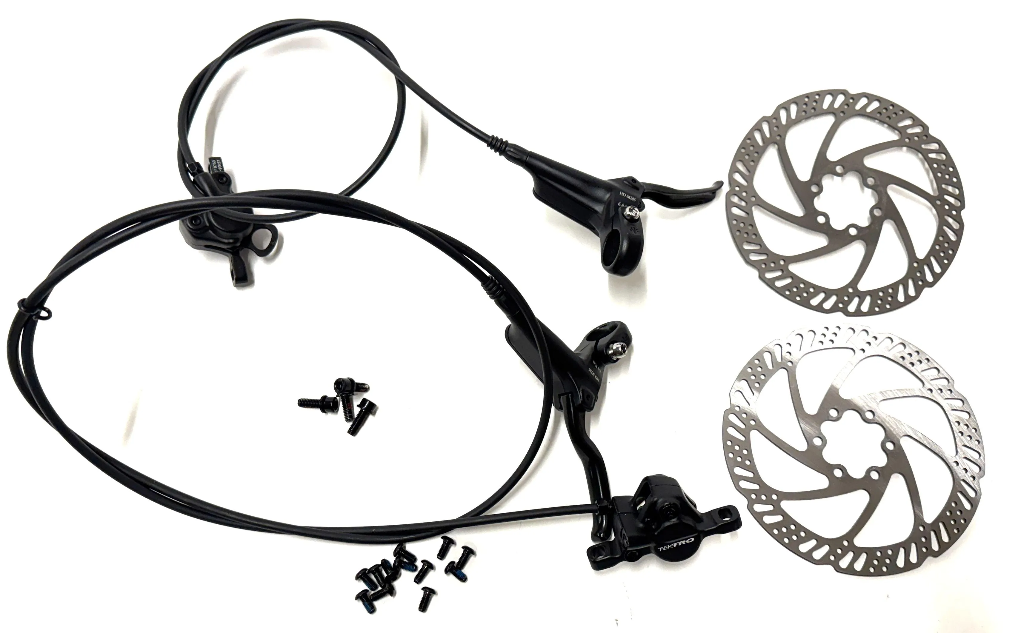 Tektro HD-M285 Hydraulic MTB Disc Brake Set  760mm F / 1400mm R.   160mm Rotors