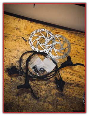 Tektro HD-M285 Hydraulic MTB Disc Brake Set  760mm F / 1400mm R.   160mm Rotors