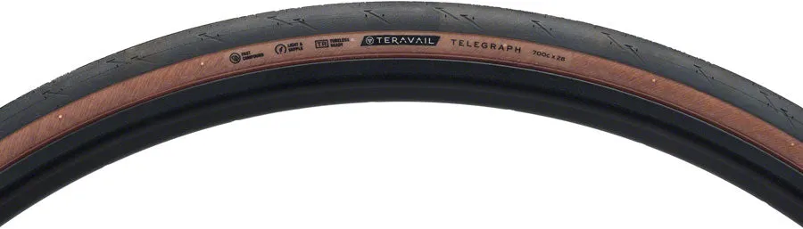 Telegraph Tire - 700 x 28 Tubeless Folding Tan Light and Supple