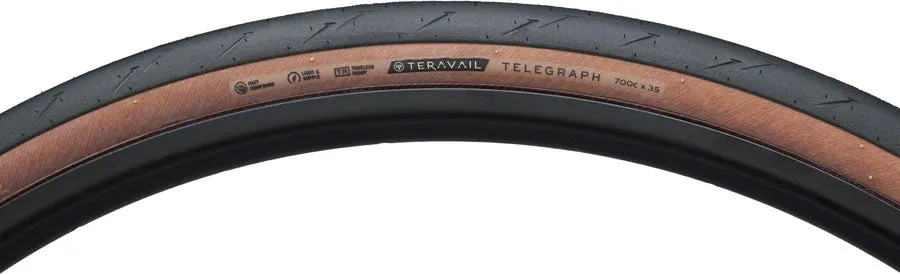 Telegraph Tire - 700 x 35 Tubeless Folding Tan Light and Supple